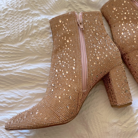 NEW Betsy Johnson Rhinestone Cady Boots - Picture 7 of 9
